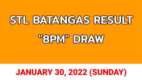 STL Batangas Result 3rd Draw Dec. 12, 2022 .